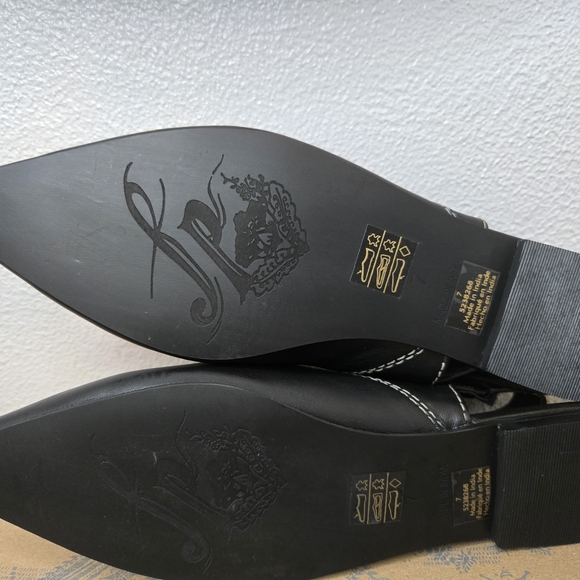 Free People Parisa Point Flat Black Women's Strappy Flats Ret $138 - New - Picture 11 of 12